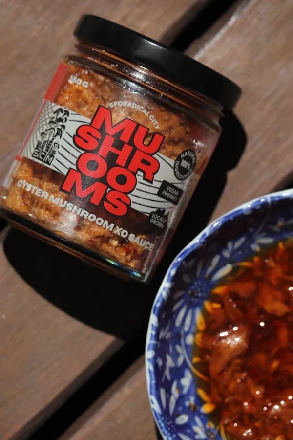 The Foodie Box Hamper with Australian artisan foods including mushroom delicacies, biscuits and gourmet treats