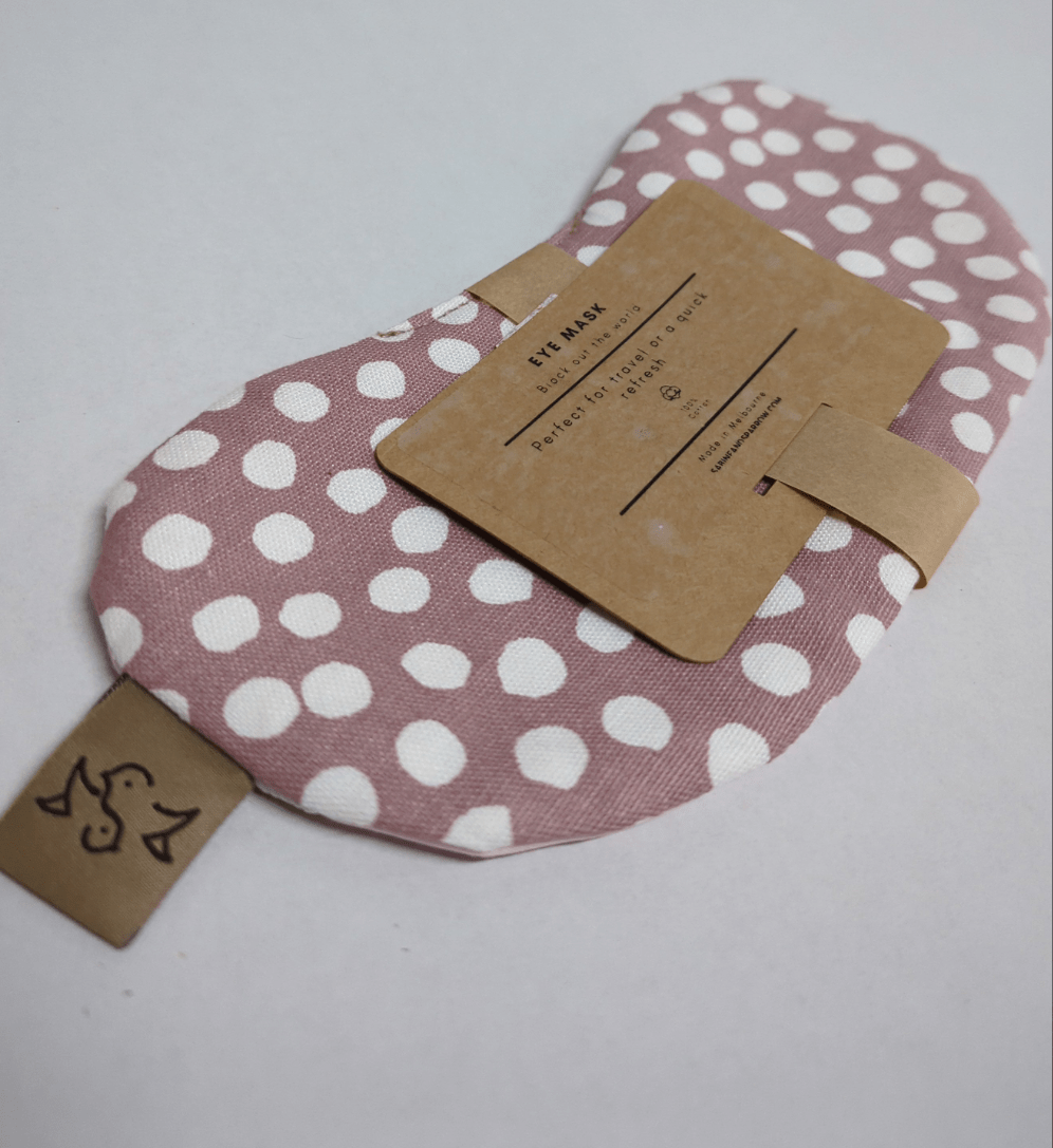 Sabine & Sparrow Pastel Pink Dots Eye Mask 