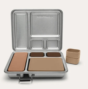 Seed and Sprout CoCrunchBox™ 2.0 Lunch Box | 4 Pot Set + Dividers - Praline same day gift delivery melbourne