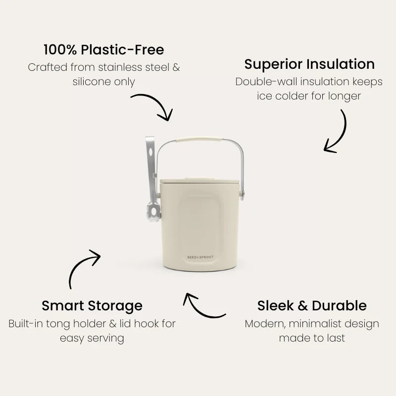 Seed and Sprout CoSeed and Sprout Insulated Ice Bucket | Mushroom | Picnic Accessories same day gift delivery melbourne