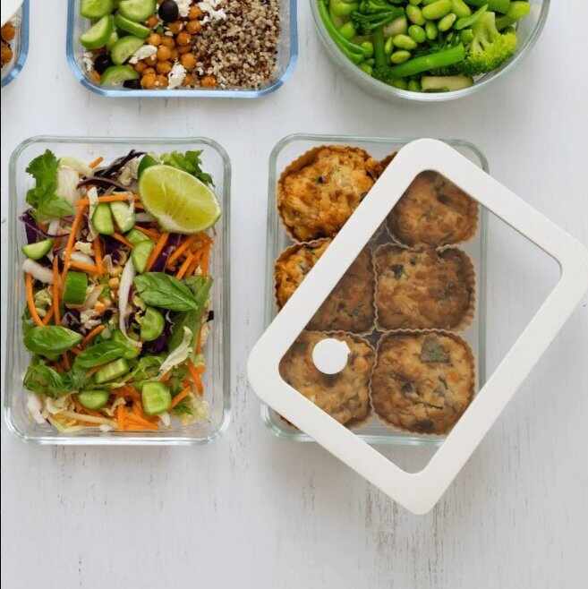 Seed & Sprout Glass Food Containers - Rectangle 2pk