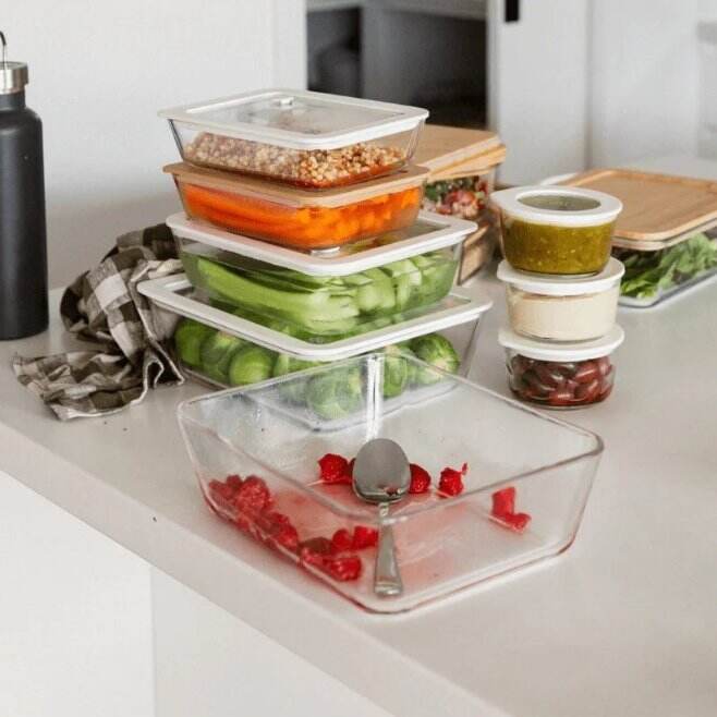Seed and Sprout CoSeed & Sprout Glass Food Containers - Rectangle Mixed 3pk same day gift delivery melbourne