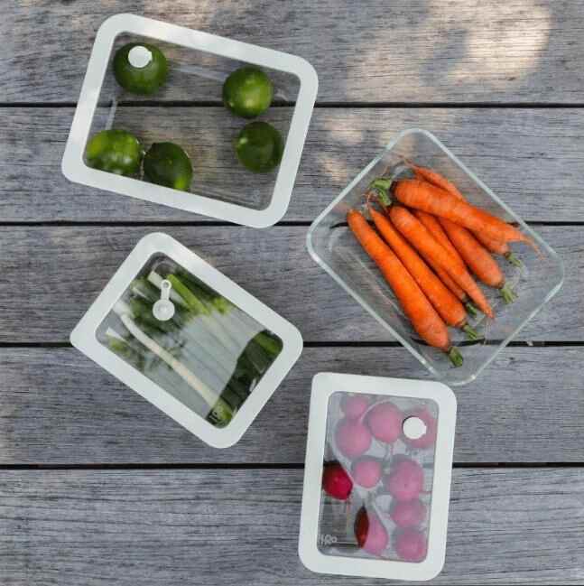 Seed & Sprout Glass Food Containers - Rectangle Mixed 3pk