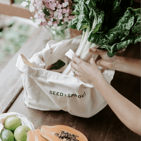 Seed and Sprout CoSeed & Sprout Organic Pocket Tote Shopping Bag same day gift delivery melbourne