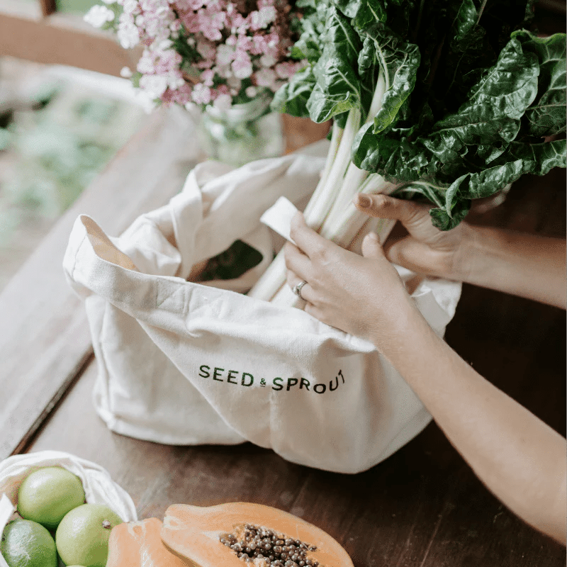 Seed and Sprout CoSeed & Sprout Organic Pocket Tote Shopping Bag same day gift delivery melbourne