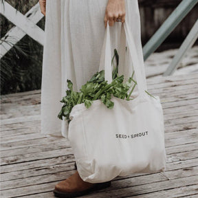 Seed and Sprout CoSeed & Sprout Organic Pocket Tote Shopping Bag same day gift delivery melbourne