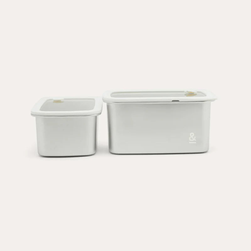 Seed and Sprout CoSeed & Sprout Rectangle Stainless Steel and Glass Containers | 2pk same day gift delivery melbourne