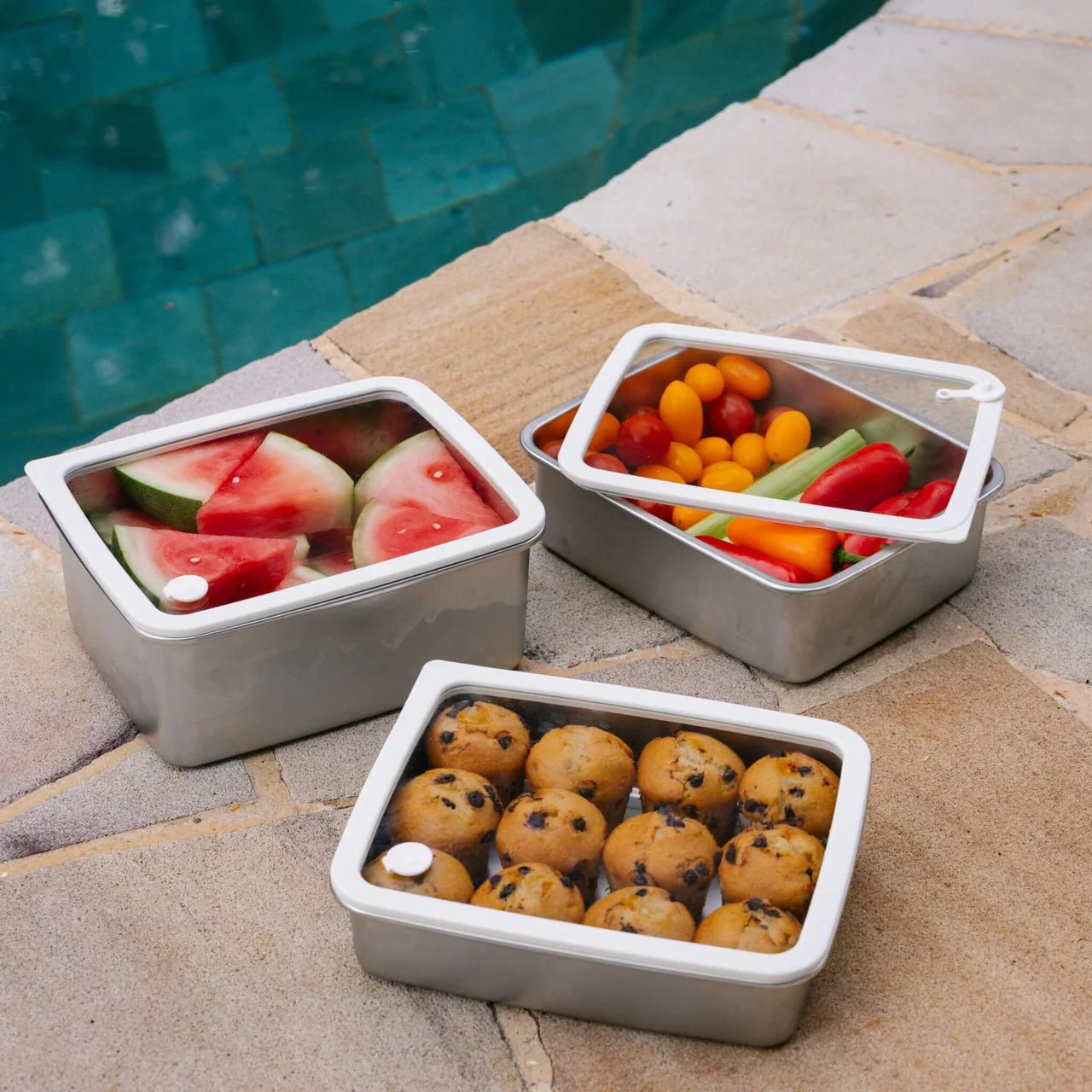Seed and Sprout CoSeed & Sprout Rectangle Stainless Steel and Glass Containers | 3pk same day gift delivery melbourne