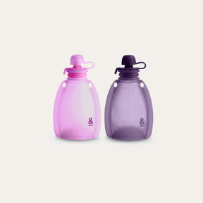 Seed & Sprout Reusable Yoghurt Pouches Plum, 2-pack, eco-friendly snack pouch