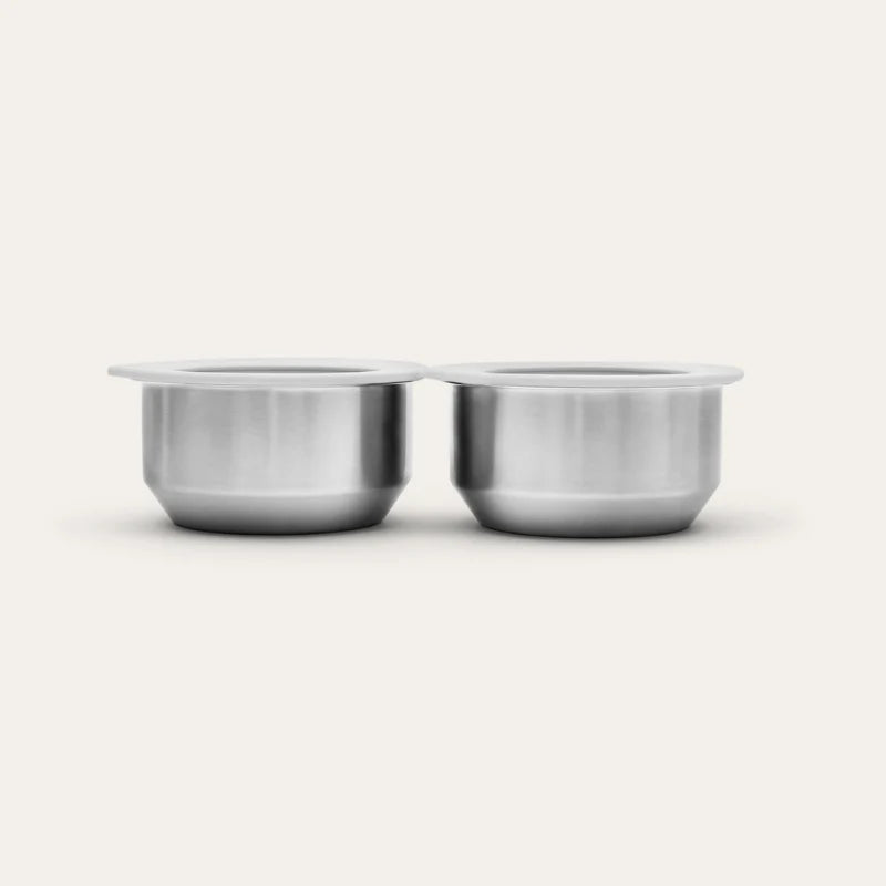 Seed & Sprout Round Stainless Steel and Glass Dip Bowls