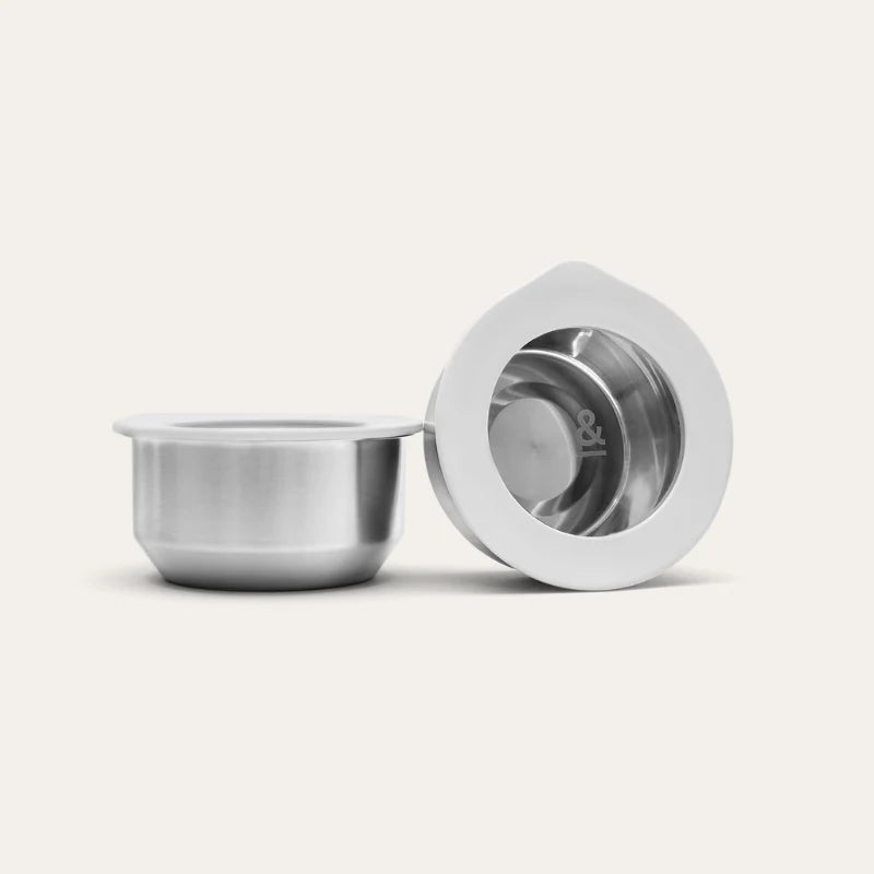 Seed & Sprout Round Stainless Steel and Glass Dip Bowls