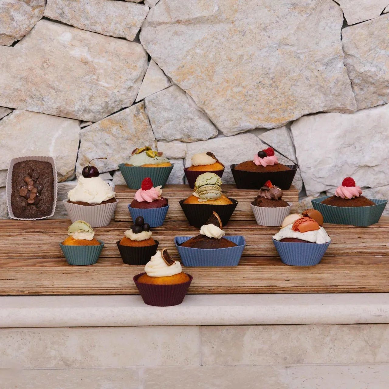 Seed & Sprout Small Silicone Muffin Cups - Eucalyptus - Set of 6