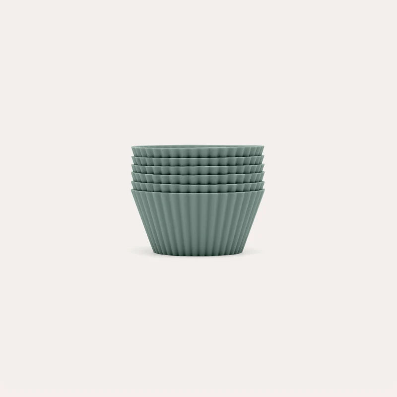 Seed & Sprout Small Silicone Muffin Cups - Eucalyptus - Set of 6