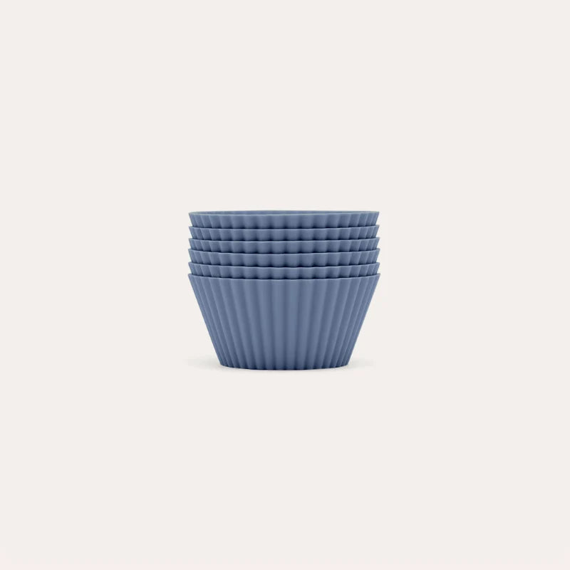 Seed & Sprout Small Silicone Muffin Cups - Rain - Set of 6