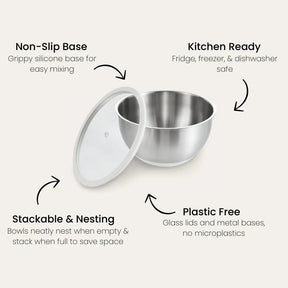 Seed and Sprout CoSeed & Sprout Stainless Steel Mixing Bowls | 3pk same day gift delivery melbourne
