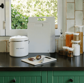 Seed and Sprout CoSeed & Sprout Wood Fibre Chopping Board | Mushroom same day gift delivery melbourne