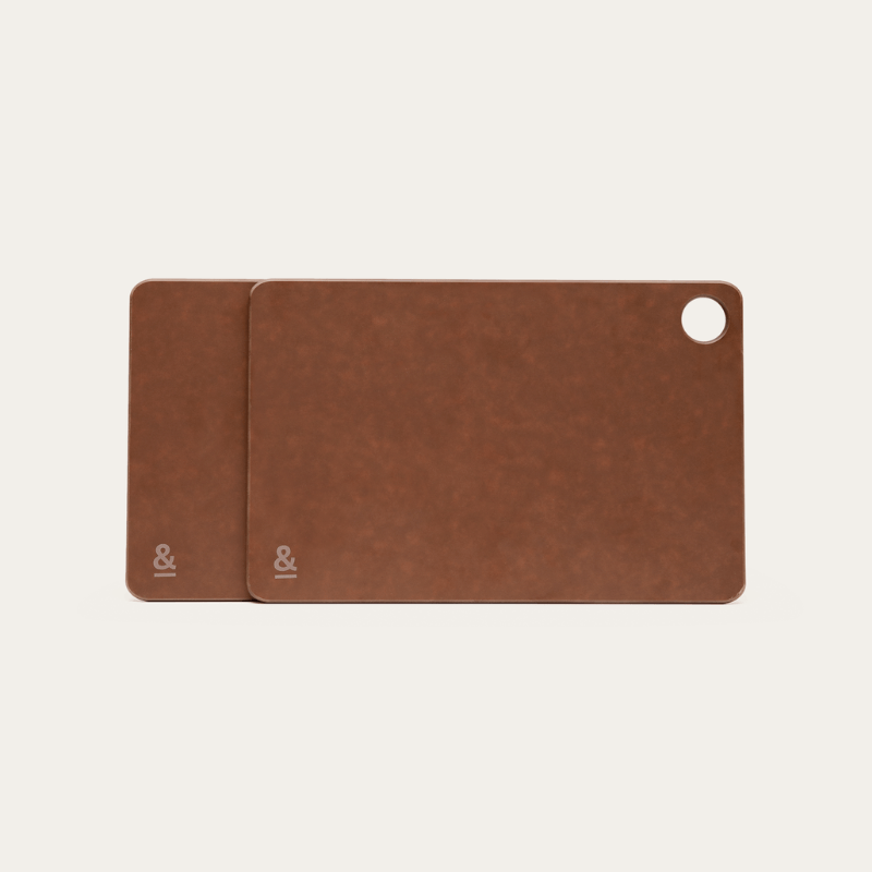 Seed & Sprout Compact Eco-Friendly 2 pack Mini Chopping Board - Nutmeg.