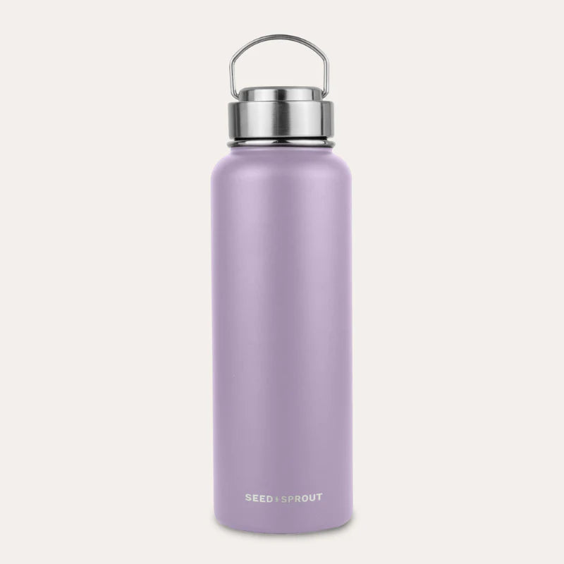 Seed & Sprout 1200ml Insulated Stainless Steel Drink Bottle Plum.