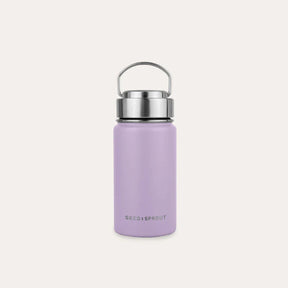 Seed and Sprout Durable 350ml Insulated Stainless Steel Drink Bottle in plum.