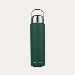 Seed and Sprout Durable 650ml Insulated Stainless Steel Drink Bottle in Moss.