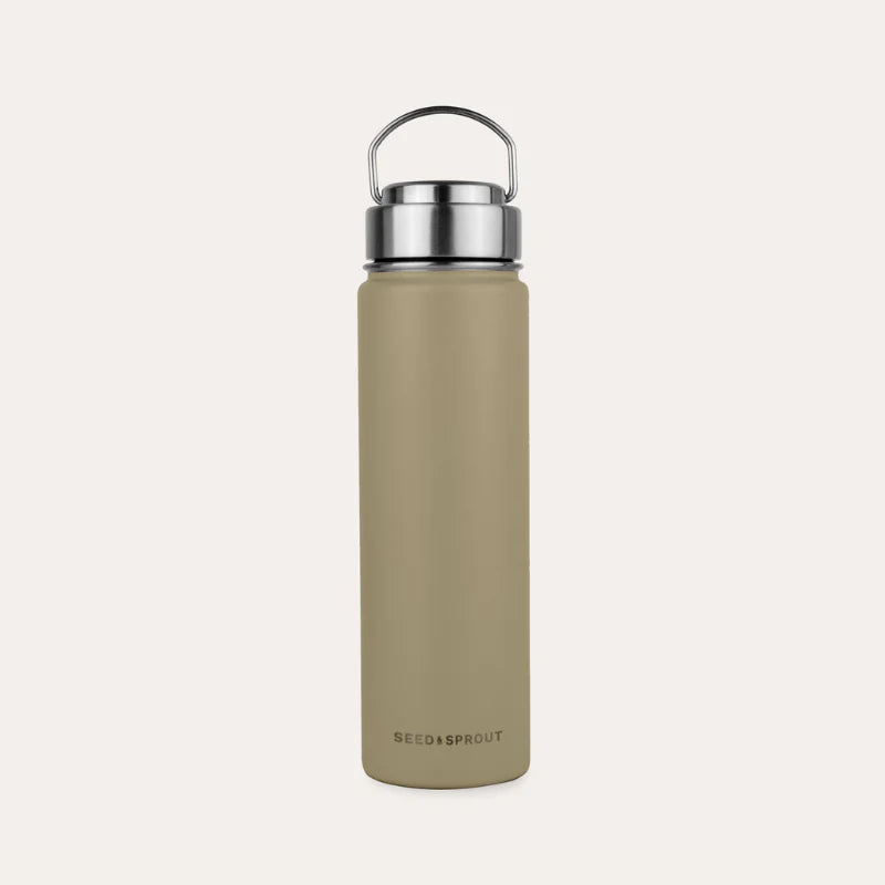 Seed and Sprout Durable 650ml Insulated Stainless Steel Drink Bottle.