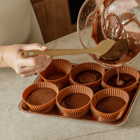 Seed and Sprout Premium Silicone Kitchen Utensil Set for Non - Stick Cookware, Heat - Resistant, used in baking cupcake.