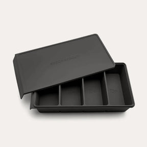 Seed & Sprout Silicone 4 Portion Freezer Tray in liquorice.