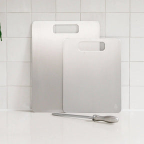 Seed & Sprout Titanium Cutting Boards and Knife Sharpener Set.