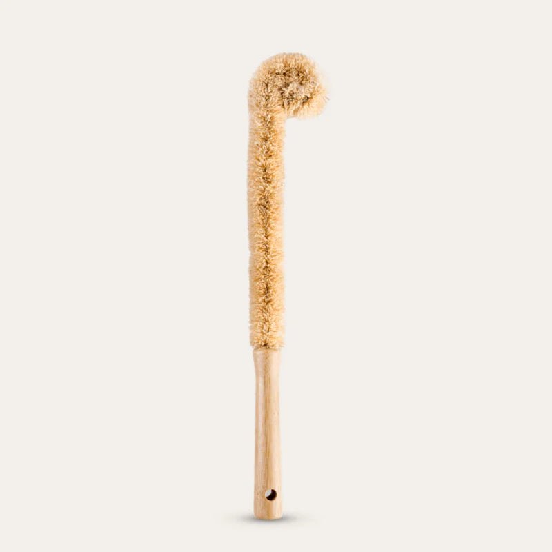 Seed & Sprout Long Bottle Brush with beechwood handle and natural plant bristles.