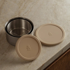 Seed & Sprout Nesting Containers Set of 2 in almond.