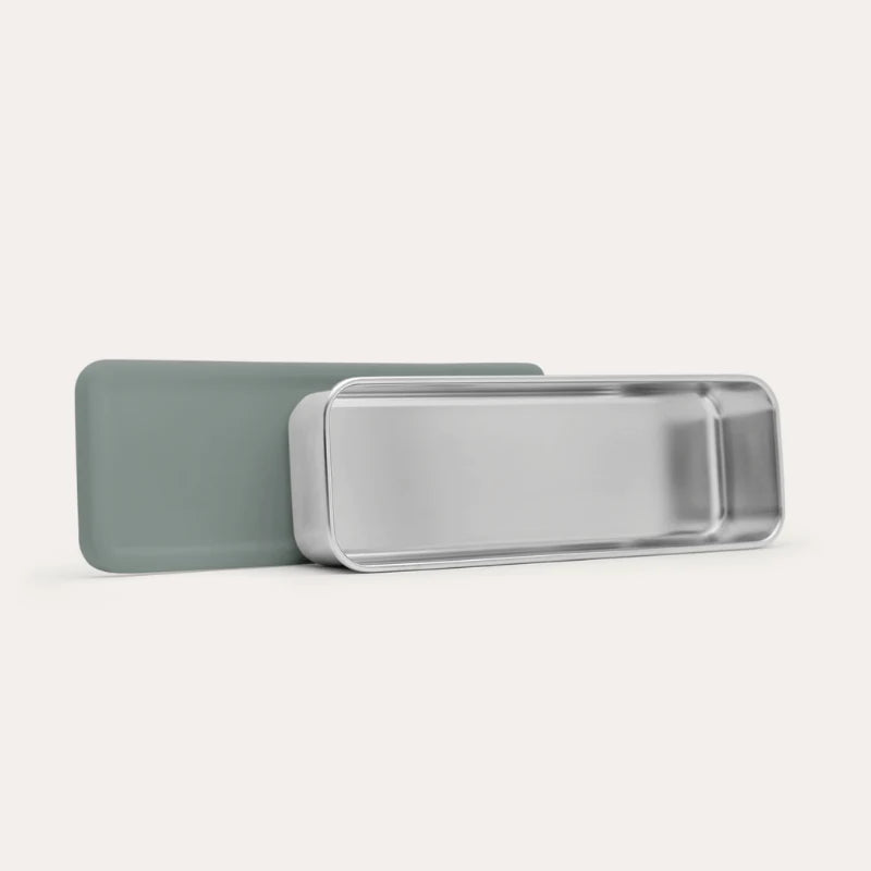 Seed & Sprout Rectangle Snack Pots for CrunchBox™ 2.0 Lunch Box in Eucalyptus.