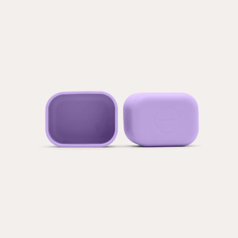 Seed & Sprout Silicone Snack Pot Dividers for CrunchBox 2.0 in Lilac.