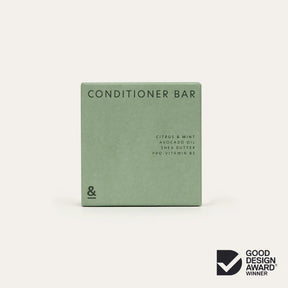 Seed & Sprout Citrus & Mint Conditioner Bar packaging box with Good Design Award Winner badge.