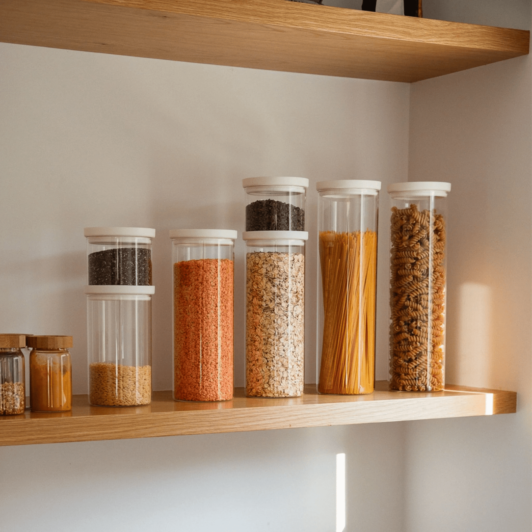 Seed & SproutWategos Round Glass Pantry Storage Jar Set: 7 - Piece Borosilicate Food Containers same day gift delivery melbourne