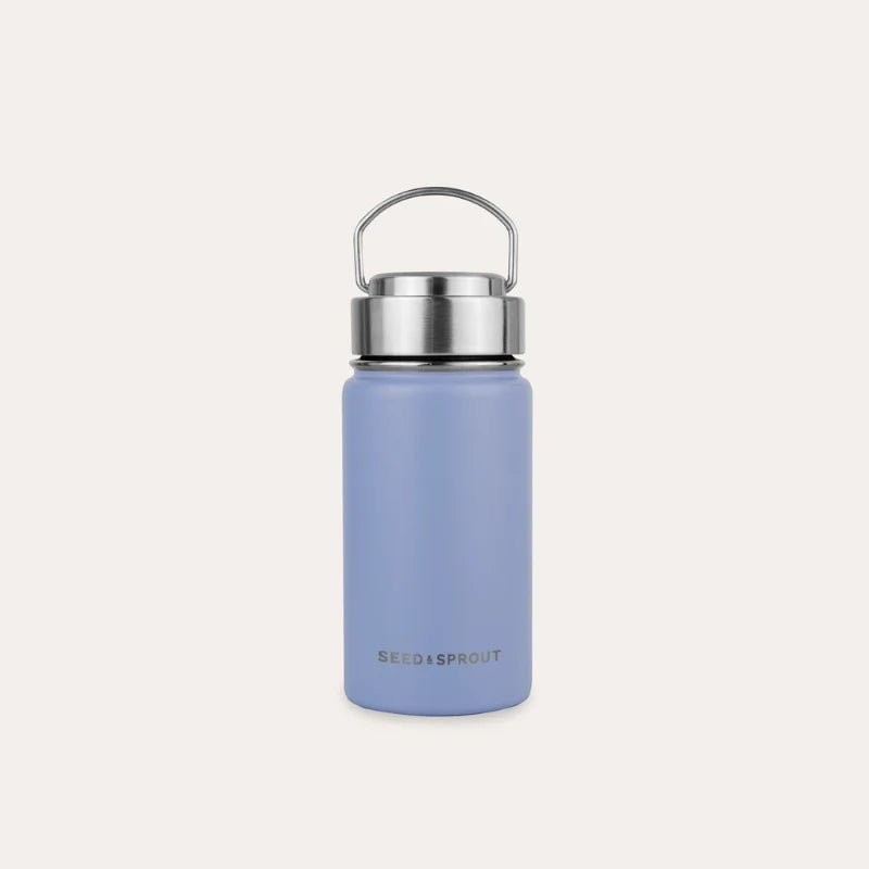 Seed and Sprout Durable 350ml Insulated Stainless Steel Drink Bottle in river.