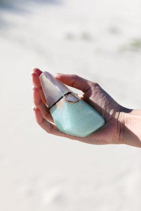 Summer Salt Body Aquamarine Crystal Soap