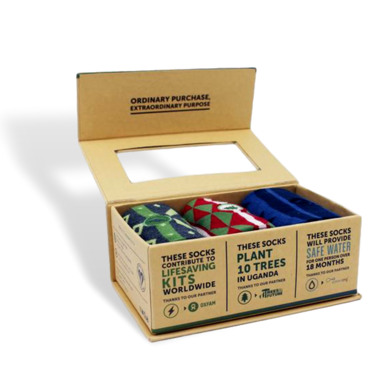 Conscious Step Men's Holiday Collection: Relief Kits, Trees, Water - Pookipoiga