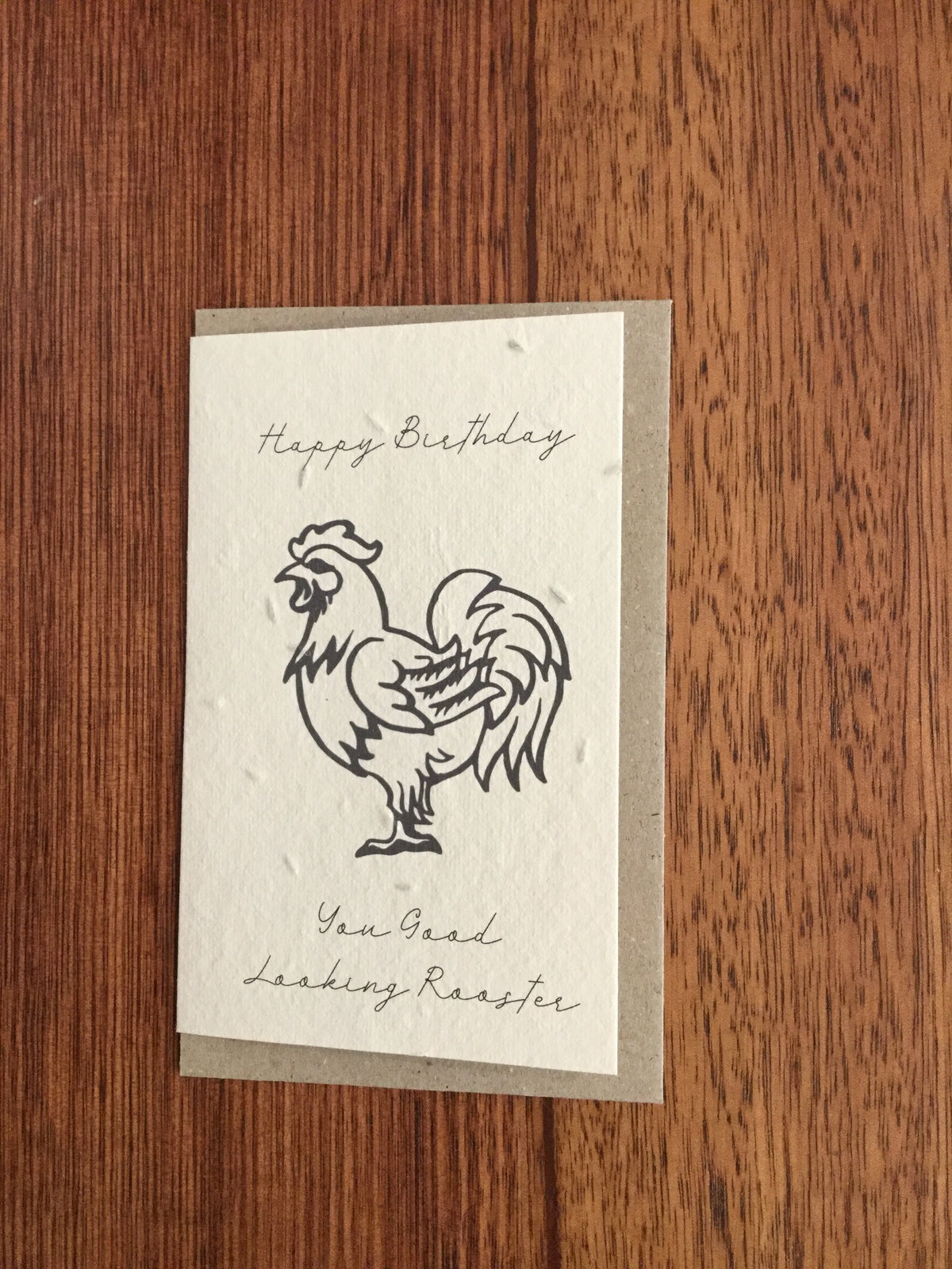 Happy Birthday Rooster Seed Card - Pookipoiga