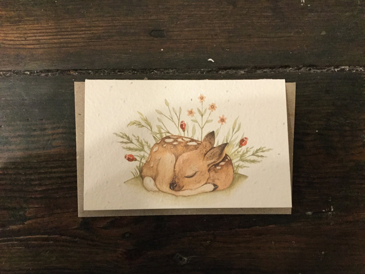 Deer Watercolour Seed Card Cards