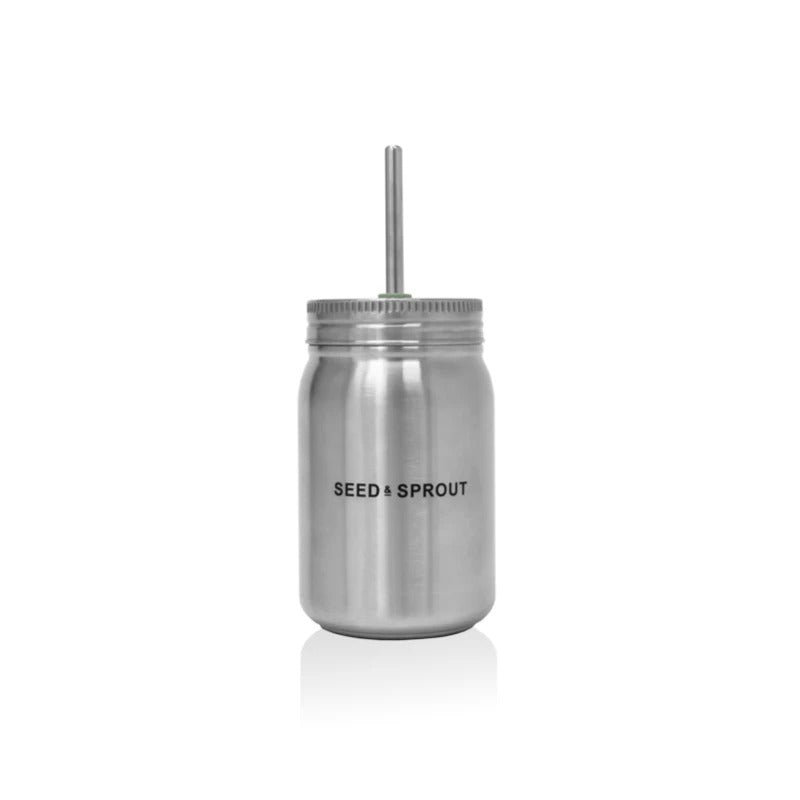 Seed & Sprout Deluxe Stainless Steel Smoothie Cup Set Smoothie Cup
