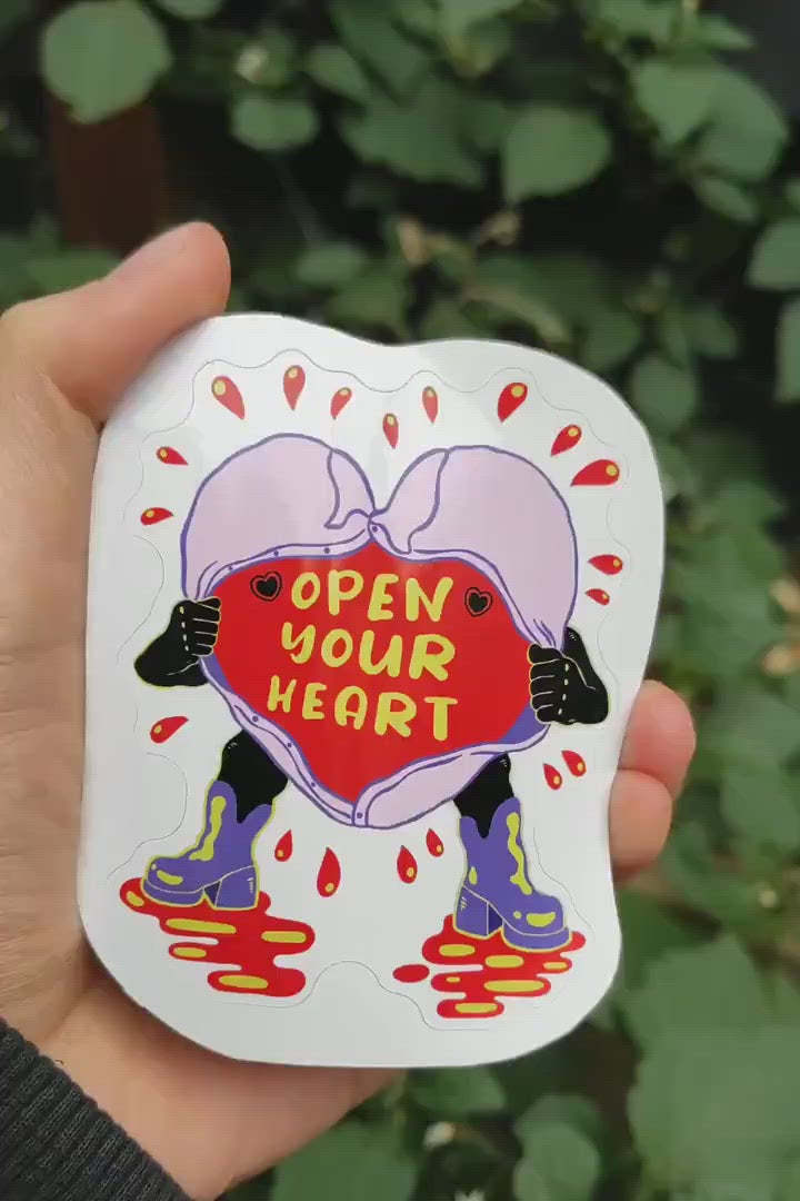 Open Your Heart Sticker
