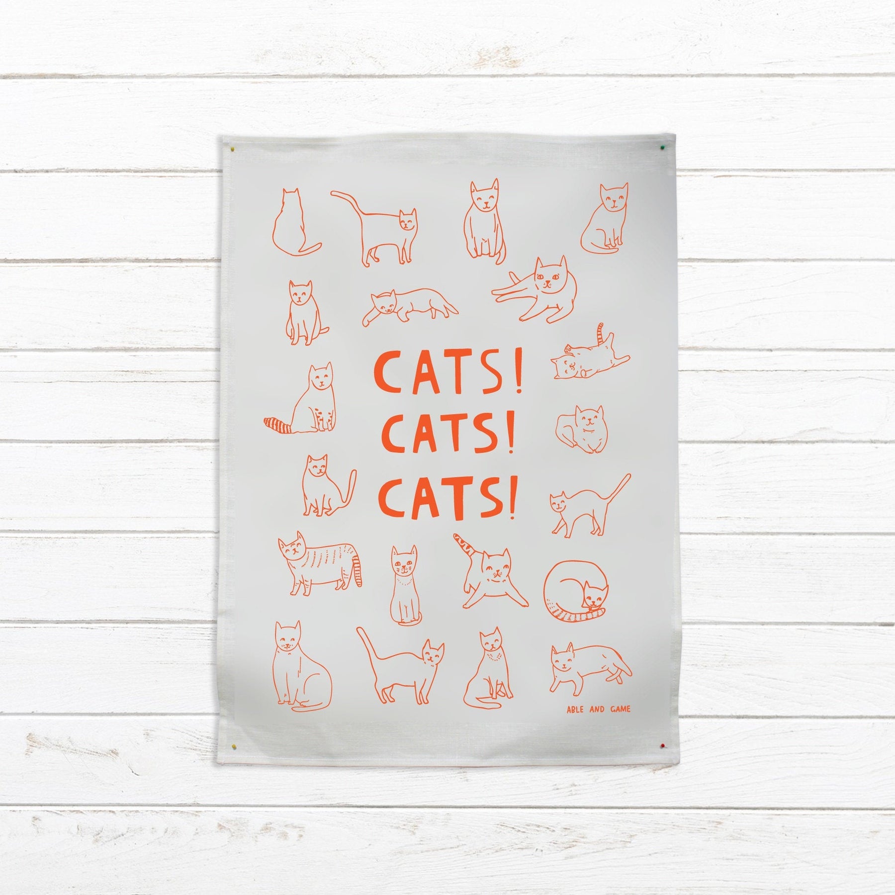 Able and Game Cats! Cats! Cats! --- Tea Towel