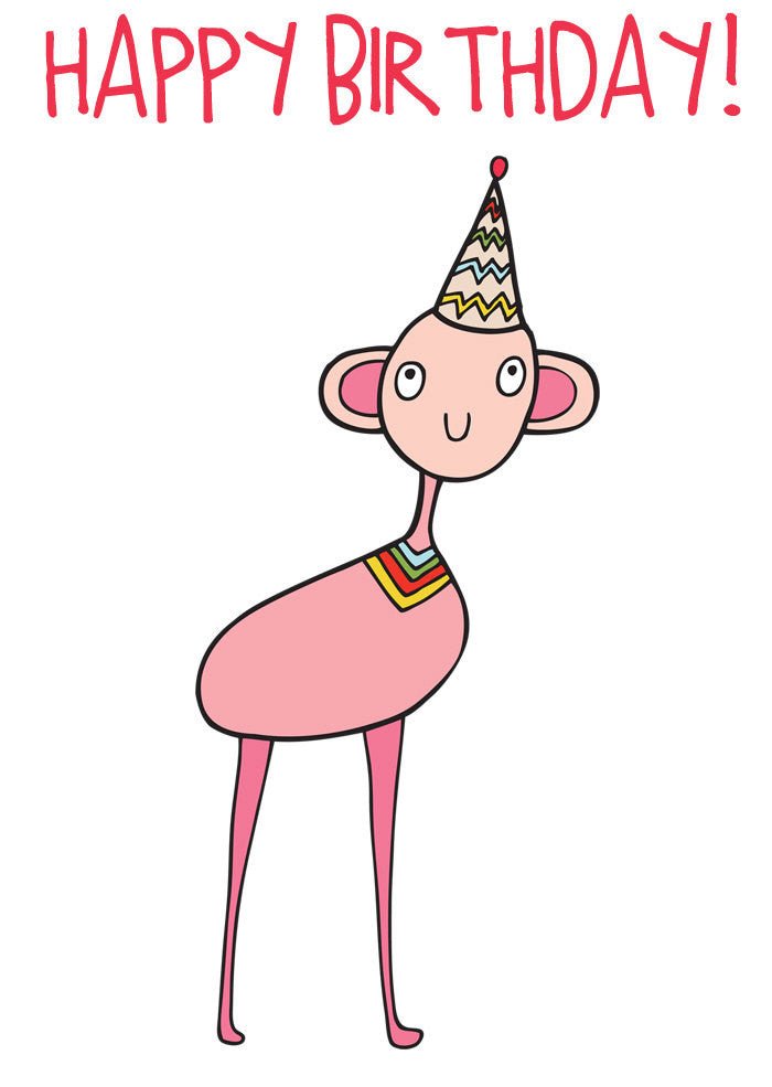 Able and Game Happy Birthday Pink Alien