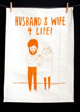 Able and GameAble and Game Husband And Wife 4 Life! --- Tea Towel #same day gift delivery melbourne#