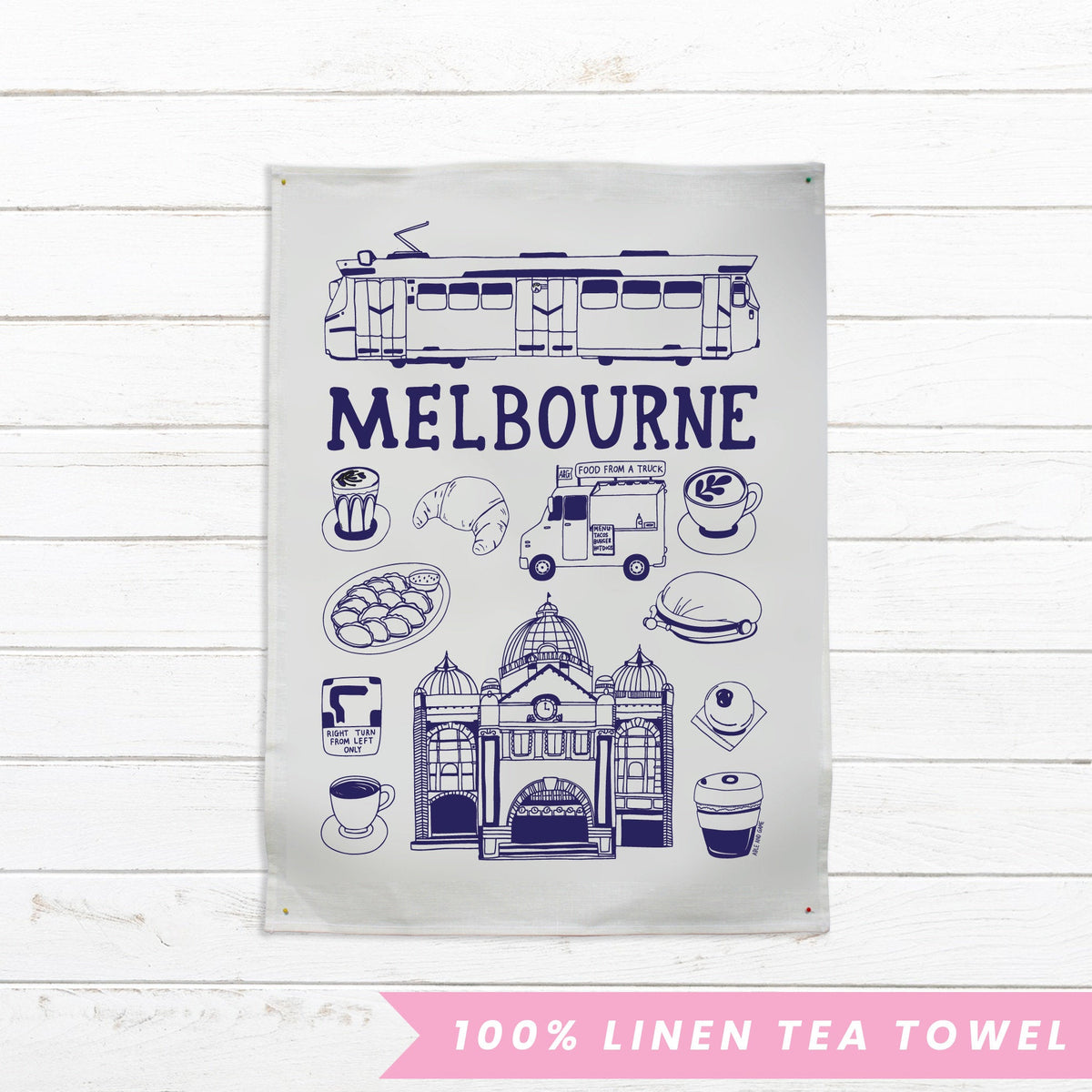 Able and GameAble and Game Melbourne Tea Towel #same day gift delivery melbourne#