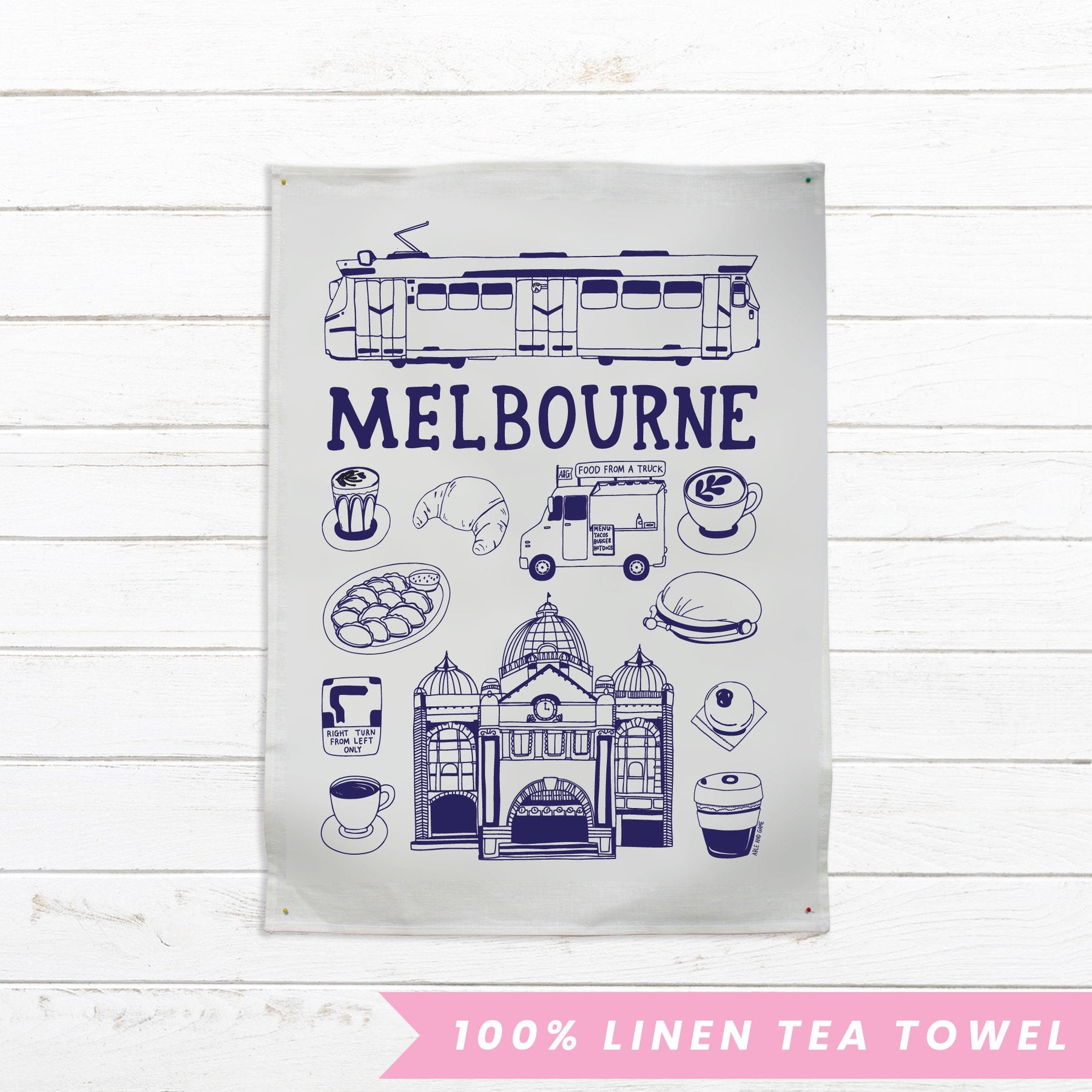 Able and Game Melbourne Tea Towel