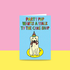 Able and Game Party Pup Wants A Walk To The Cake Shop