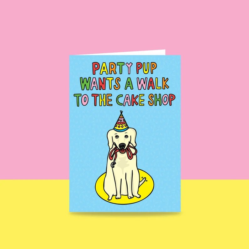 Able and Game Party Pup Wants A Walk To The Cake Shop