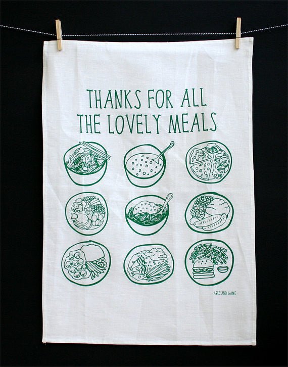 Able and GameAble and Game Thanks for all the lovely meals --- Tea Towel #same day gift delivery melbourne#