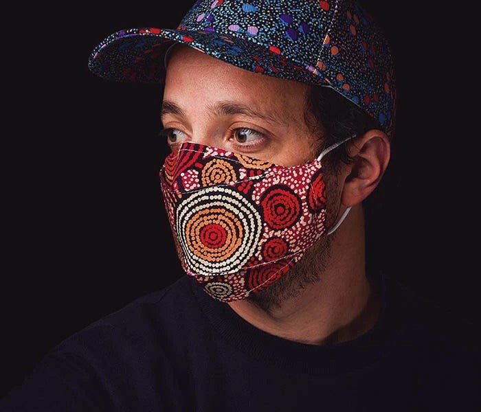 Alperstein DesignsAlperstein Designs Aboriginal Art reusable Face masks #same day gift delivery melbourne#